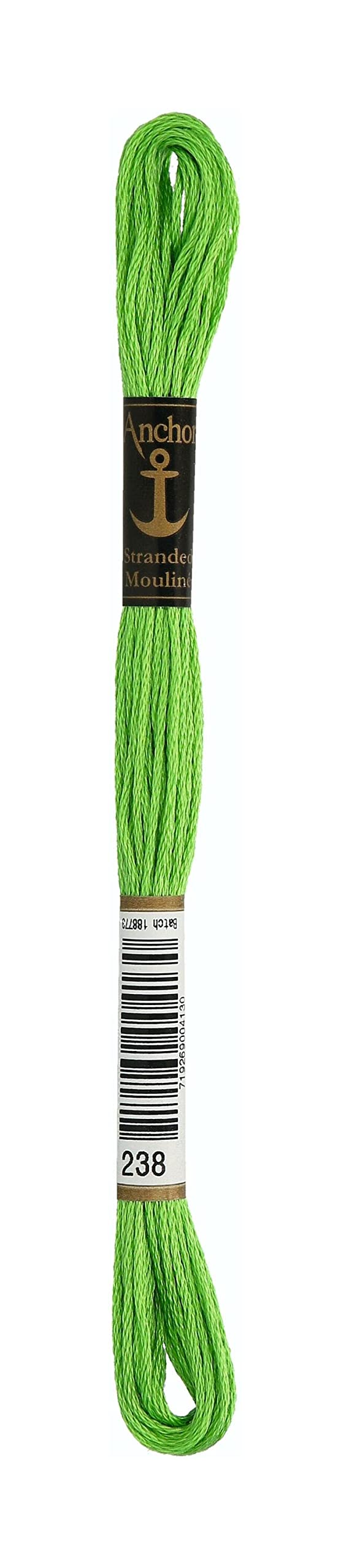Anchor 232728 4635000-00238 Embroidery Thread, Cotton, Leaf Green, 3 g