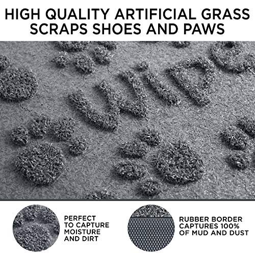 Extra Durable Door Mat Outdoor/Indoor - Non-Slip Entry Door Mat (30 x 18) - Easy Clean Front/Back Door mat - Rubber Doormat Outside Inside - Dog Pet Mat Rug - Waterproof Floor Mat - Entryway Rug
