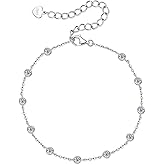 PROSTORY Bezel Moissanite Link Bracelet 0.66cttw D Color VVS1 925 Sterling Silver Adjustable Dainty Bracelets for Women Wife Birthday Jewelry Gifts