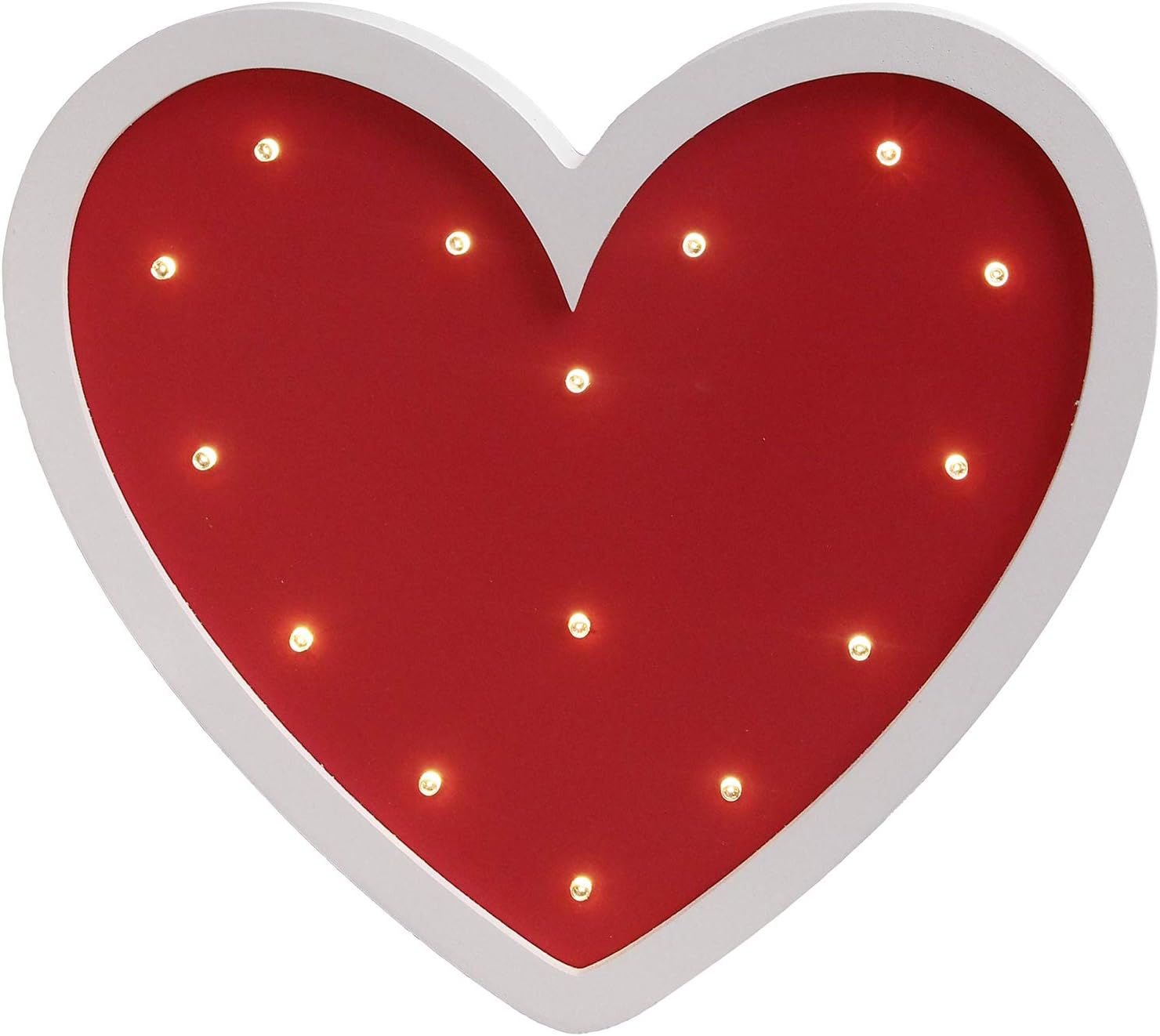 Heart Light Heart Sign Led Lights Heart Lamp Battery Operated Party Supplies Wall Decor Marquee Light Up Marquee for Living Room,Bedroom, Valentine Day Wedding Anniversary (Red)