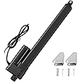 JQDML 12V 660lbs/3000N Linear Actuator 10 Inch Stroke Heavy Duty Linear Motion Actuator Speed 0.2"/s IP65 Protection with Mou