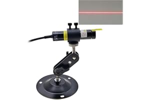 LASERLANDS Red Light Line Module Projector Focusable Locator Generator for Fabric Wood Cloth Alignment 638nm Dia.16mm