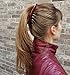 Zhooch Banana Hair Clip – Classic Banana Hair Comb. Iconic Hair accessory inspired by 80s trend. 5 inches Long. Inner Teeth, Premium quality, Strong Hold. Made in Korea. (Deep Burgundy)