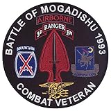Battle of Mogadishu 1993 - Somalia - 10th Infantry Mountain Division, 3-75 Rangers, US Navy SEALs, 160th SOAR, US Army Special Forces (Delta Force) - Black Hawk Down Embroidered Patch