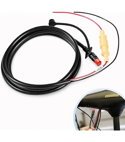 Câble D'alimentation Fileté Garmin 1.8m, Réf 010-11425-01, Pour GLS, GSD, GPSMAP, LiveScope