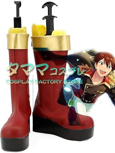 Amazon タママ あんさんぶるスターズ あんスタ 全力ヒーロー 才能開花イラスト 流星隊 りゅうせいたい もりさわちあき 守沢千秋 コスプレ靴 コスプレブーツ オーダーサイズ スタイル 製作可能 25 5cm コスプレ 仮装 通販