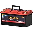 LiFePO4 Lithium Car Battery, 12V 90AH 1300CCA Group 49 Starting-Stop Battery, Built-in Smart BMS, Perfect for Automotive Car, 60 Months Warranty