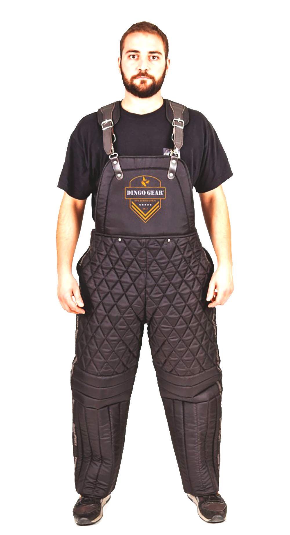 DINGO GEAR Corduroy Trousers for the Dog Training Decoy Light Guard Size L S01004, Black