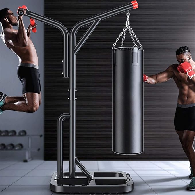 pull up station with punch bag