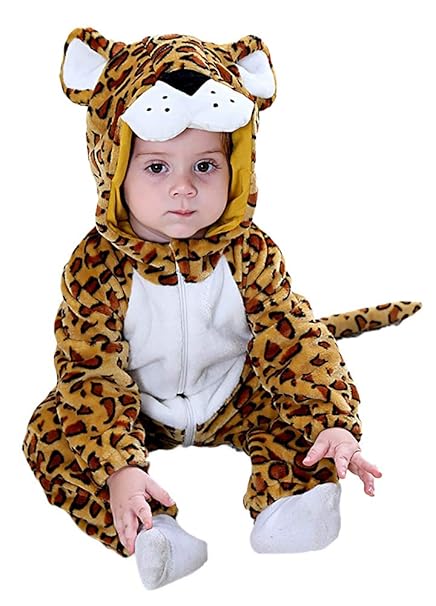 animal hat, double zipper elastic cute leopard animal smile