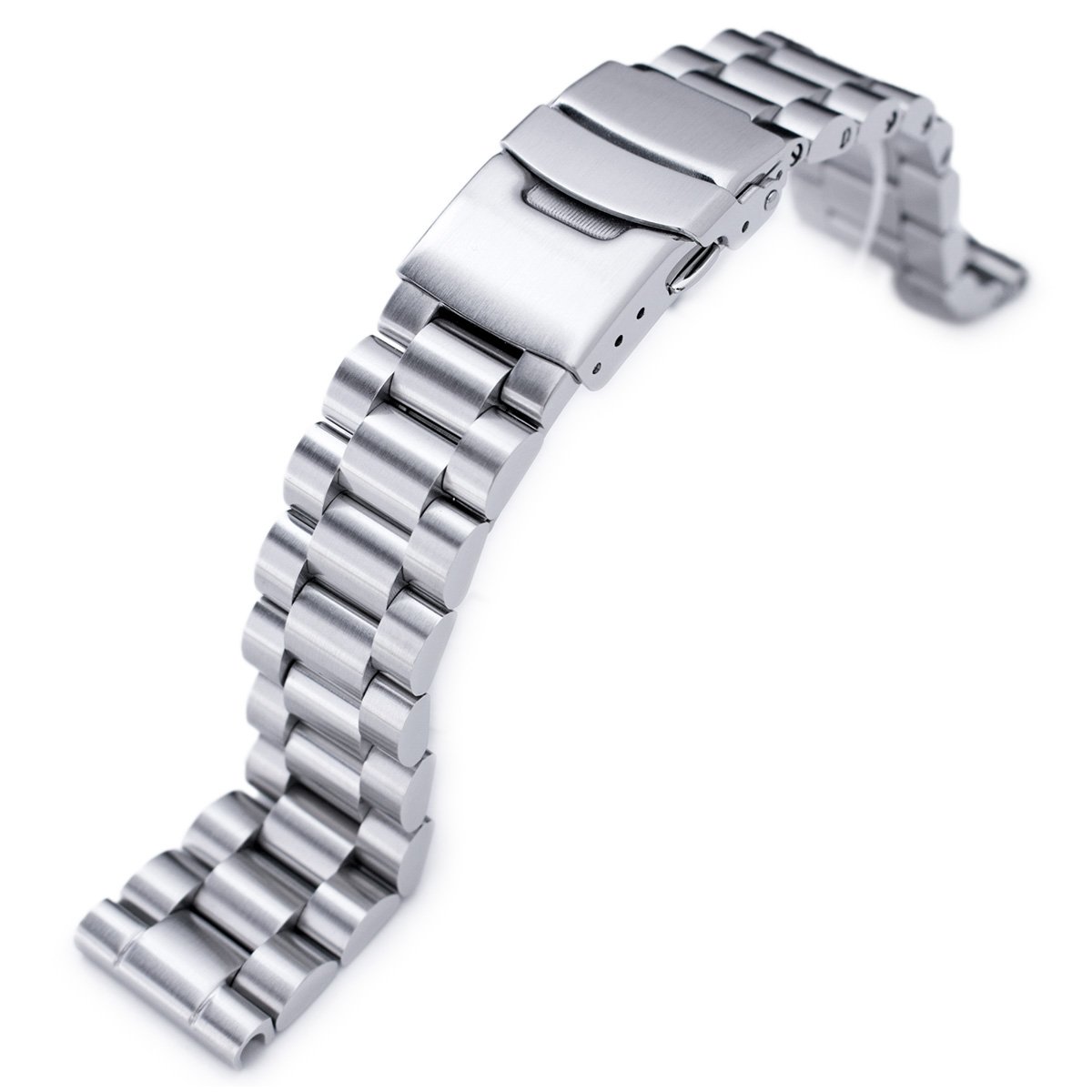 20 mm Endmill Solid 316L Stainless Steel Watch Bracelet, Straight End