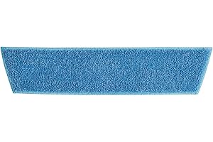 Rubbermaid Commercial 18-Inch Standard Microfiber Damp Room Mop, 19.5-Inch Length x 4.5-Inch Width x 0.3-Inch Height, Blue (F