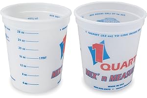 ENCORE PLASTICS Paint Mix/Measure Cont., 1 qt., PK24