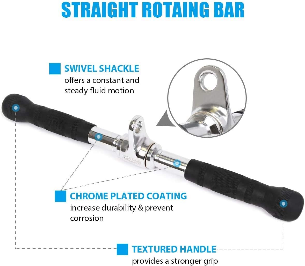 POWER GUIDANCE Triceps Pull Down Attachment, Cable Machine Accessories for Home Gym, LAT Pull Down Attachment Weight Fitness : Sports & Outdoors