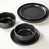 vancasso Playa Black 24pc Dinner Set for 6 Matte Glaze Stoneware view 5