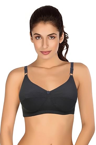 Women's Superfine Cotton Solid Non-Paded Bra