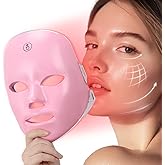 Red Light Mask for Face, 7 Color Red Light Facial Masks, At-Home Facial Care Device, Portable, Cordless, and Rechargeable