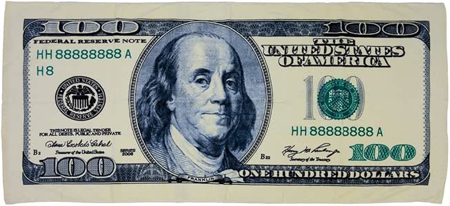 hundred dollar bill towel