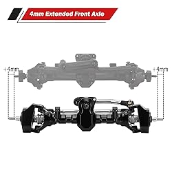 INJORA 40g ProSteer Double Joint Front Axle for