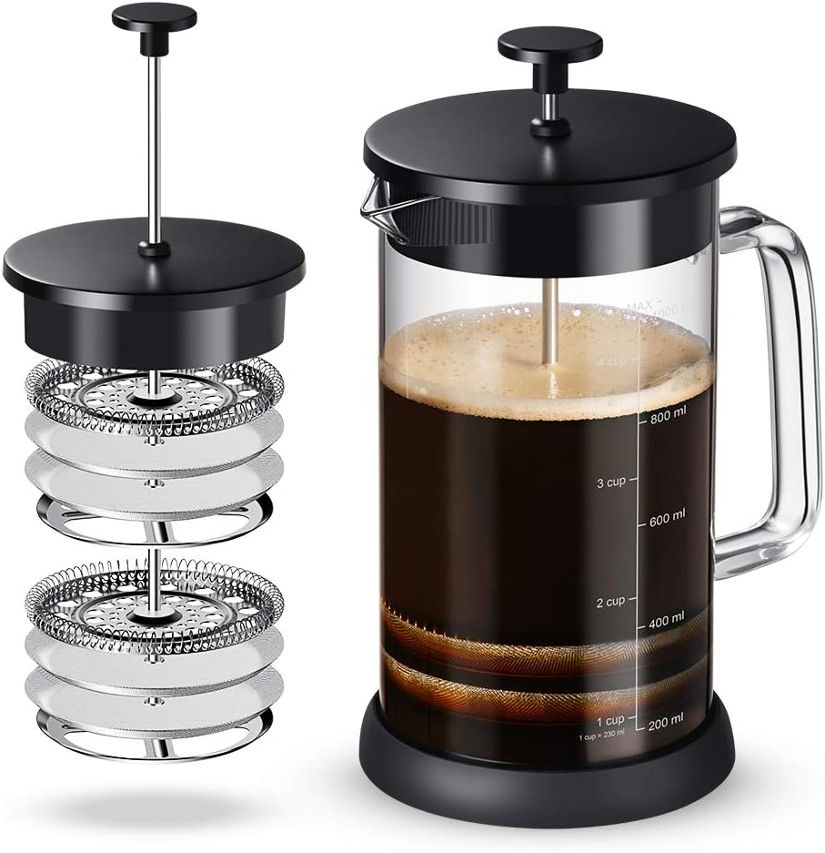 Théière En Verre 500ml TAMUME Avec Filtre Acier Inoxydable - Borosilicate Résistant à La Chaleur