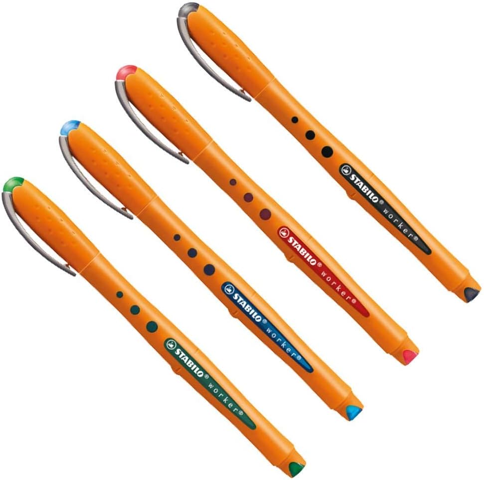 STABILO BIONIC WORKER TINTENROLLER, 0,5 mm, BLAU, 3 STÜCK: Amazon.de ...