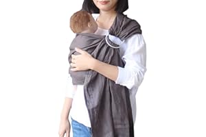 Vlokup Ring Sling Baby Carrier Wrap | Luxury lightweight Breathable Linen Baby Slings for Infant, Newborn, Kids and Toddlers 