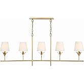 Crystorama Broche 5 Light Antique Gold Linear Chandelier