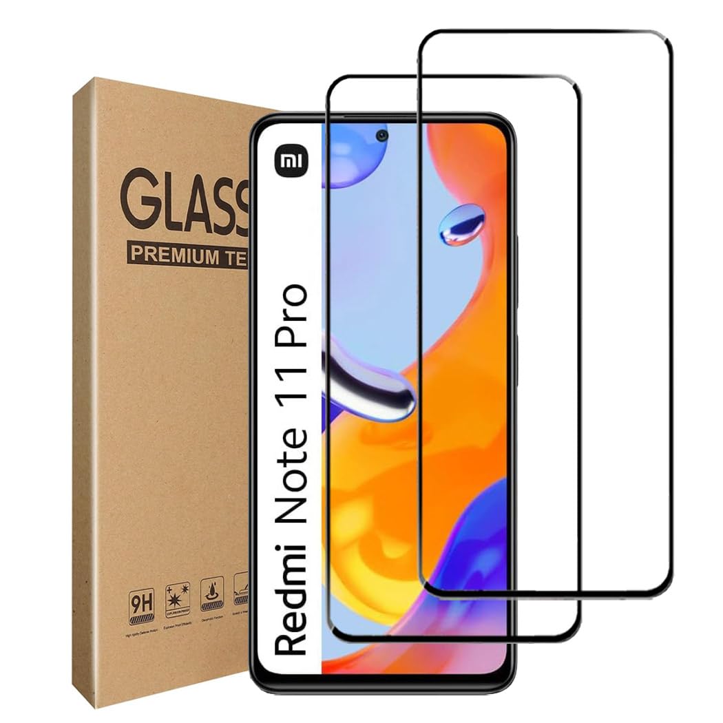 jonlineuk [2-Pack] Screen Protector For Xiaomi Redmi Note 11 Pro 5G Tempered Glass Film, Case Friendly, Anti-Scratch, Anti-Shatter For Xiaomi Redmi Note 11 Pro 5G