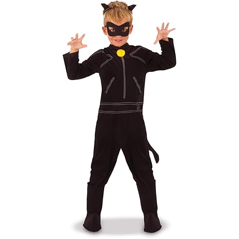 Amazoncom Miraculous Ladybug Childs Cat Noir Costume