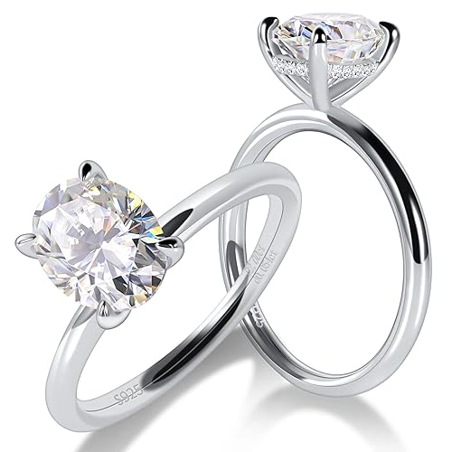 Ladylike Oval Cut Moissanite Engagement Ring for Women