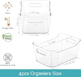 Grace Store 4Pcs Clear Storage Organisers Plastic Bathroom Kitchen Desk Tray view 6
