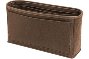 LOUKAYCCI Purse Organizer Insert, Felt Bag Organizer with Metal Zipper, Tote Bag Organizer Insert with 6 Sizes, Compatible with Neverful Speedy Tote and More