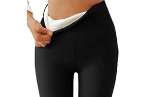 Soft Clouds Fleece Lined Leggings Women, Winter Thermal Leggings for Women, Straight Leg Leggings, Cotton Yoga Pants