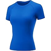 LOMON Womens Workout Tops Short Sleeve Raglan Athletic Shirts Yoga Gym Crewneck Quick Dry Tshirts