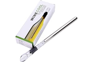 NEWWARD Wine Chiller, 3-in-1 Stainless Steel Wine Bottle Cooler Stick - Rapid Iceless Wine Chilling Rod with Aerator and Pourer - The Best Wine Accessories Gift
