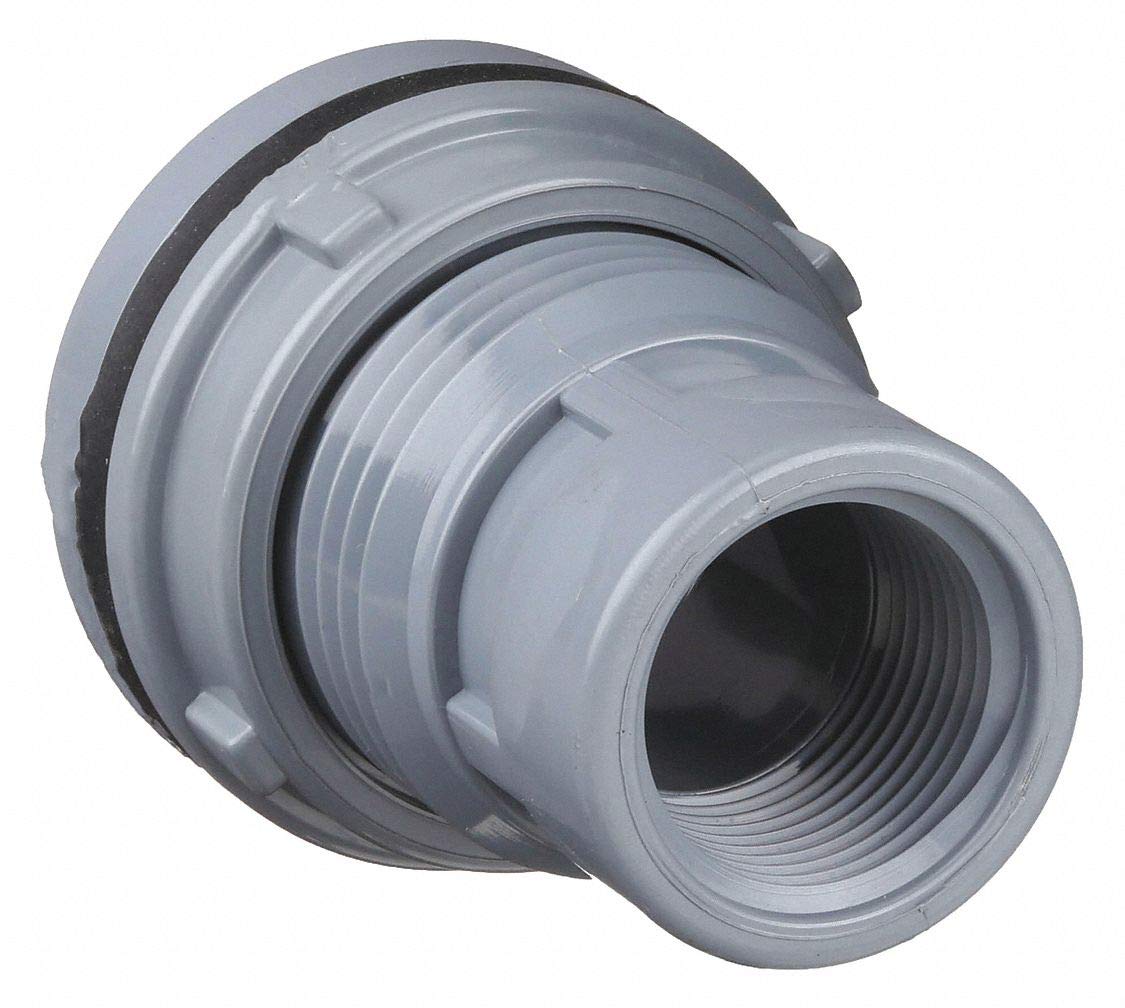 Spears CPVC Bulkhead Tank Fitting, 11/2" Pipe Size, FNPT x Socket