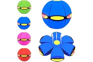 HOKITANS Magic Ball, Magic Meta Ball, Magic Metaball Flying Saucer, Time Delay Transformation Magic Bouncy Ball with 6 Light, Parent-Child Interaction (Blue)