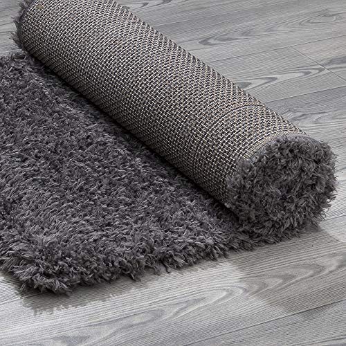 Ottomanson Flokati Faux Sheepskin Shag Runner Area Rug, 2'X5', Dark