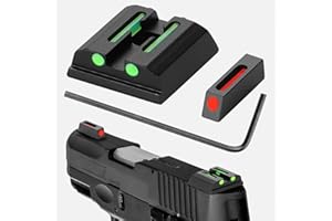 TRSAIM No-Tritium Fiber Optic Red/Green Sights for Pistol Taurus G2C, PT111, G3, TX22, G2, 709, G2S, PT140, 740, Taurus G2C Accessories Sights Set