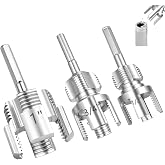 3PCS Integrated PVC Pipe Threader Tool - 1/2" &amp; 3/4" &amp; 1" Dual-Function Internal External Pipe Threading Tool for Water Pipe, Electric Drill Compatible Heavy-Duty Pipe Thread Cutting Tool Set (3 Size)