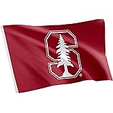 Desert Cactus Stanford University SU Flag - 3 x 5 Feet Cardinal Banner, Indoor/Outdoor Durable Fabric, 100% Polyester Design (Style 1a)