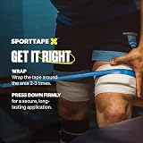 SPORTTAPE 6 Rolls Blue Sock Tape 1.9cm x 20m for Football Rugby view 7