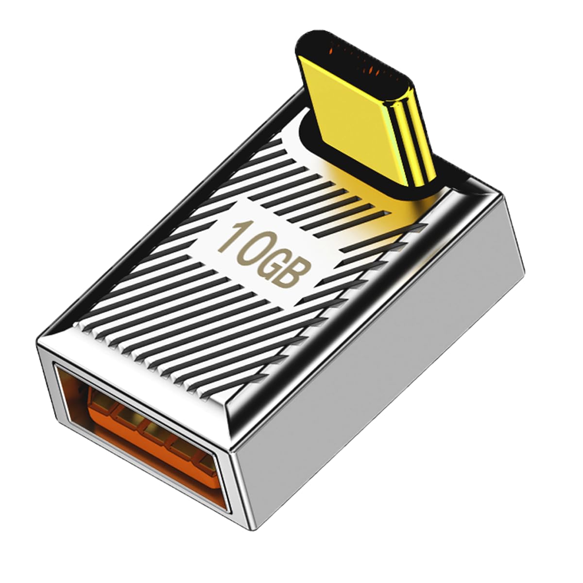 WLGQ USB3.1 Type C Male to A Female Elbow 120w Charging Adapter 10Gbps Aluminum Alloy 90 Degree Shell Right Angle Elbow, USB CM-AF 03