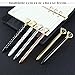 Aolvo Diamond Tip Pens Big Diamond Pen Rhinestones Crystal Metallic Ballpoint Pens Black Ink 6 Pcs Sliver