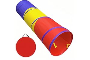 Kids Play Tunnel Tent for Toddlers, Colorful Pop Up Crawl Tunnel Toy Tent for Baby Infant Children or Dog Cat Pets, Collapsib