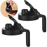 Baoswi 2 Pack Mason Jar Pour Spout Lid for Wide Mouth Mason Jars, Mason Jar Pitch (Black)