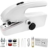 Portable Mini Handheld Sewing Machine - Dual-Speed Electric hand held Sewing for Beginners & Adults,Suitable for Travel,Clothes, Fabrics and Quick Home Repairs, Complete Accessories Kit