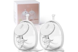 NCVI Collection Cup Accessories for Wearable Breast Pump 8138/8787/8786/8122-3, 5oz Breast Milk Cups Match with 21/24 Silicone Flanges Compatible with medela/momcozy/Spectra, 2 Pack