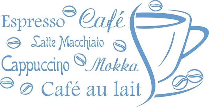 GRAZDesign Wandtattoo Küche Kaffee Espresso Café Cappuccino Wand-Worte