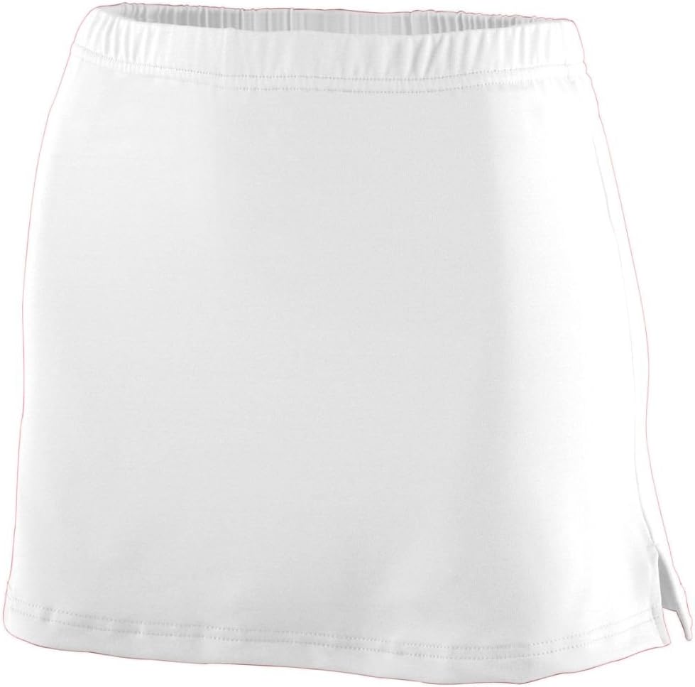 Augusta Sportswear Girls' Poly/Spandex Team Skort L White: Clothing